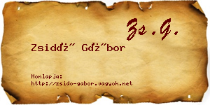 Zsidó Gábor névjegykártya